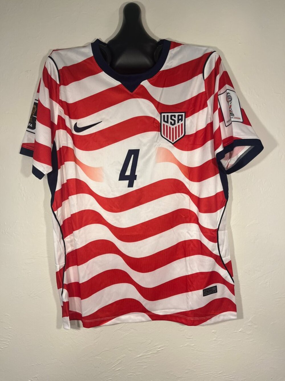 Tyler Adams #4 Nike USA Soccer Jersey - Home Striped Men's Small New